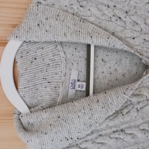 Croft & Barrow XXL Sweater Light Gray With Black Specks.pockets Zippered. - Picture 2 of 6